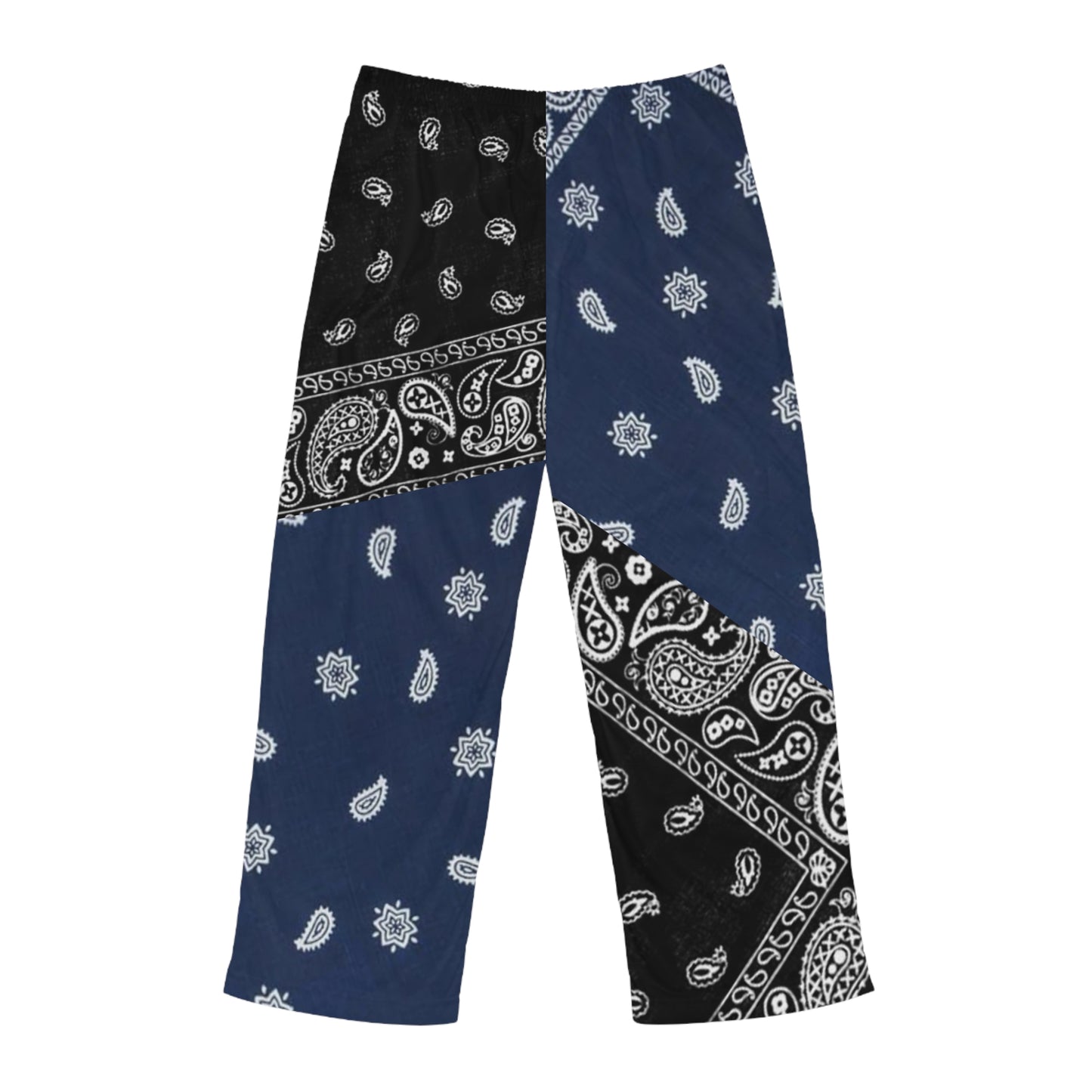 Men's Pajama Pants - Hyacinth Collective Hy6 Black and Blue Bandannas with floral Hy6 logo