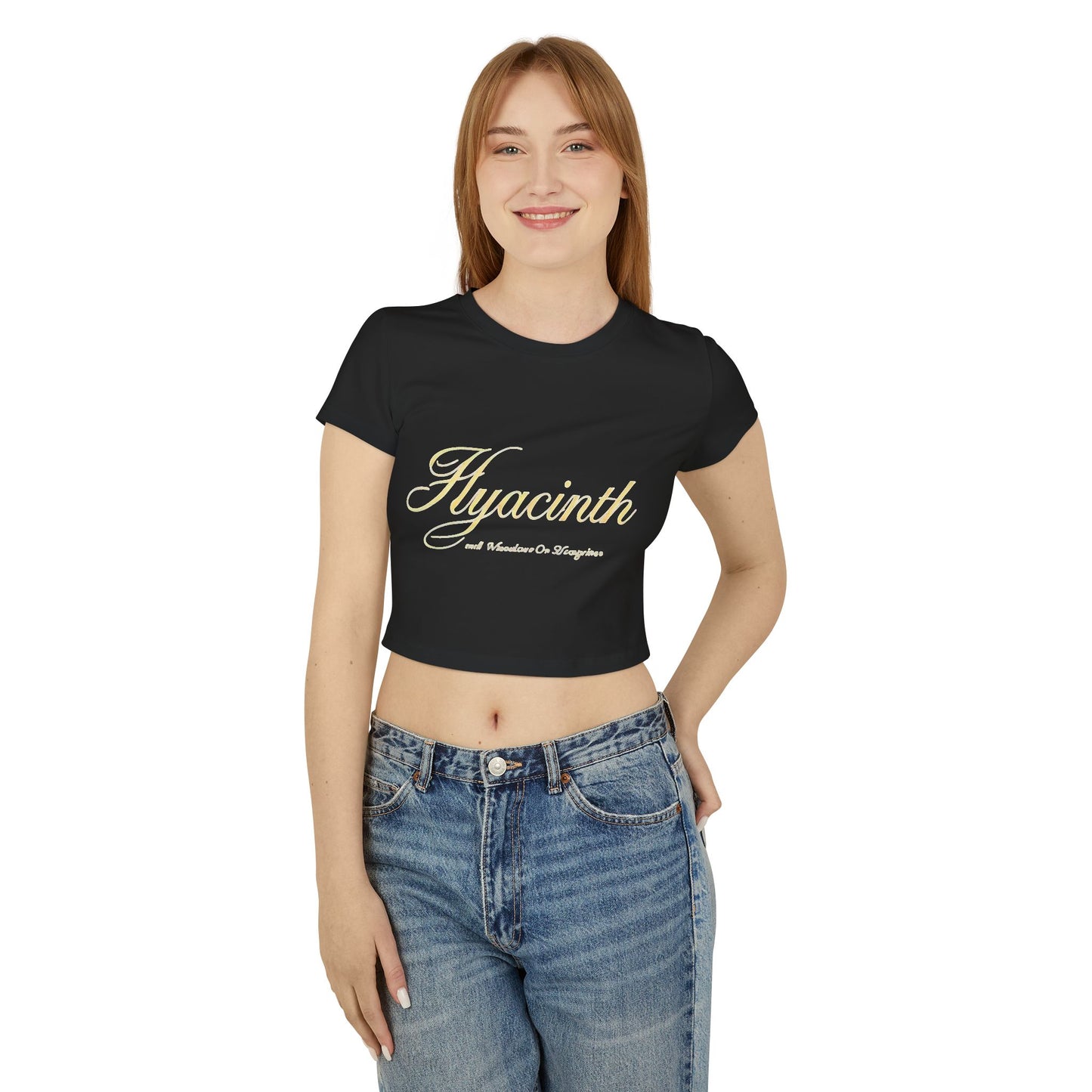 Hyacinth Black Rose Women's Baby Tee