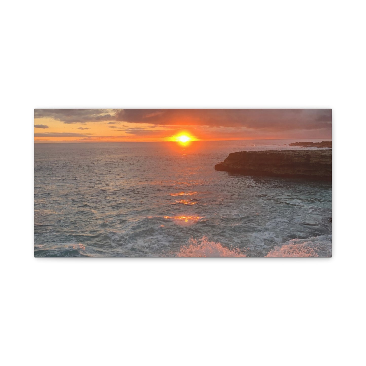 Hyacinth Photography “Sunset on Oahu” Matte Canvas, Stretched, 1.25"