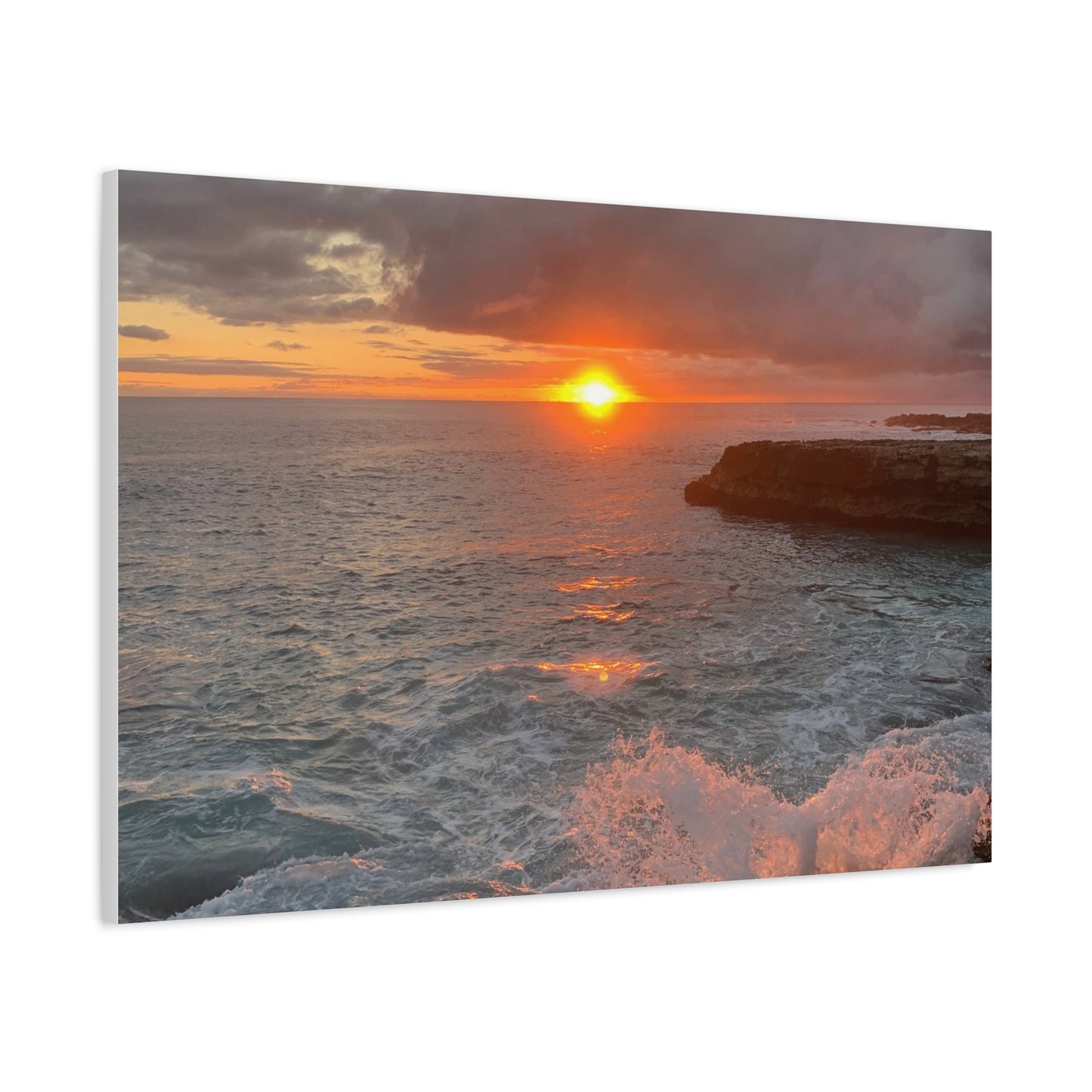 Hyacinth Photography “Sunset on Oahu” Matte Canvas, Stretched, 1.25"