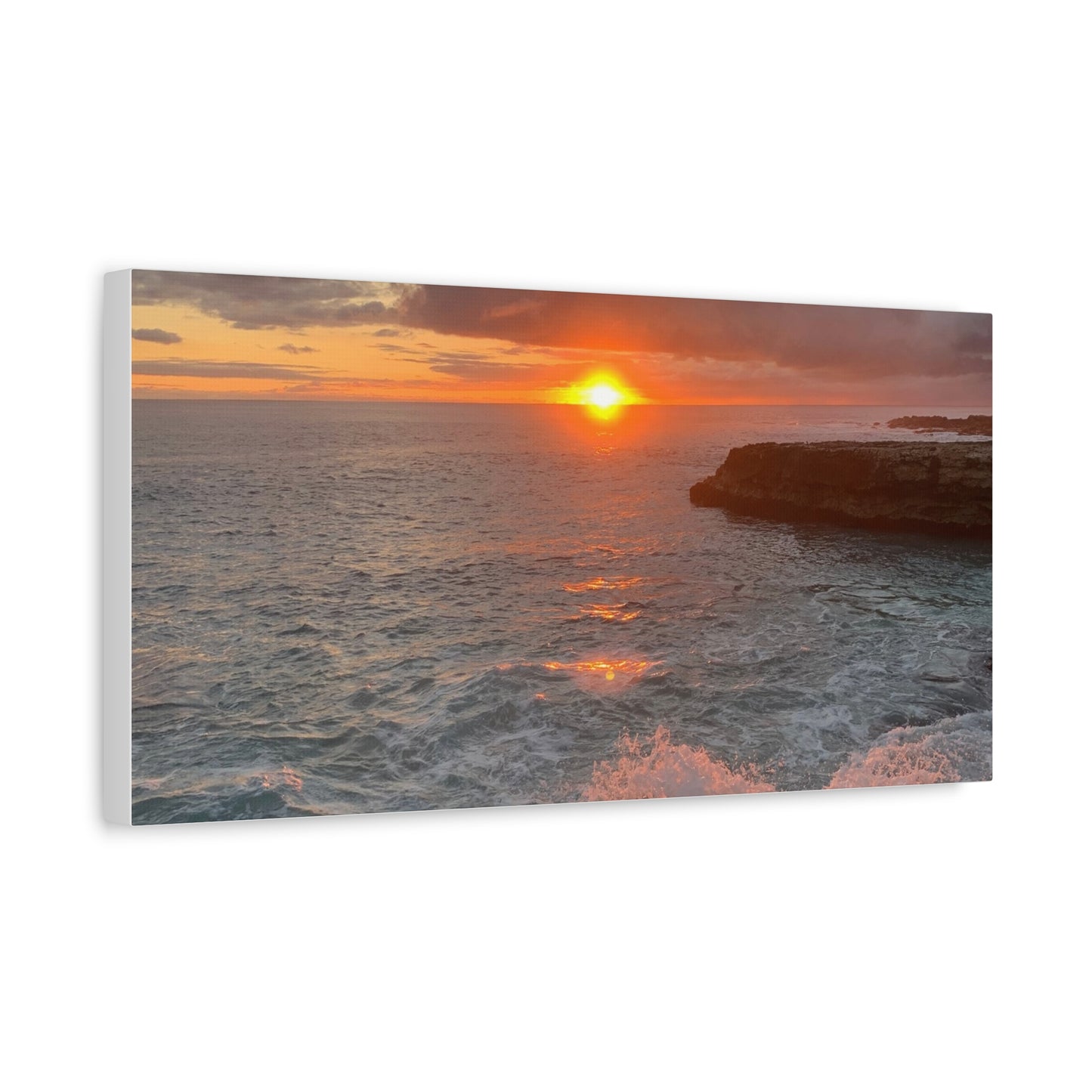 Hyacinth Photography “Sunset on Oahu” Matte Canvas, Stretched, 1.25"