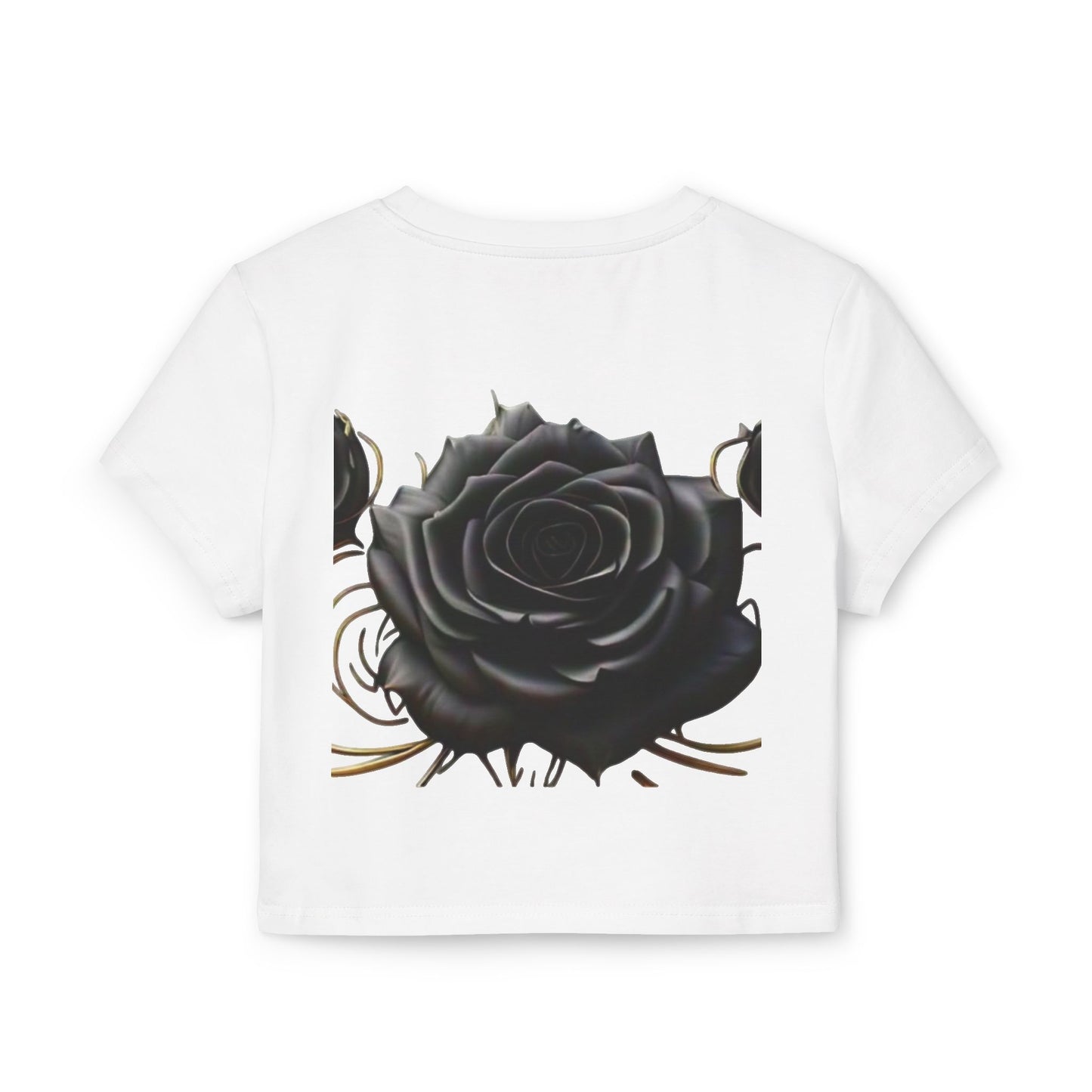 Hyacinth Black Rose Women's Baby Tee