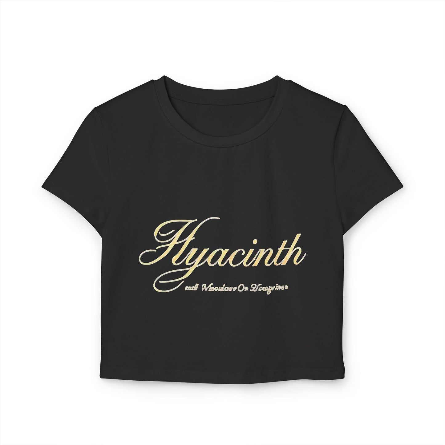 Hyacinth Black Rose Women's Baby Tee