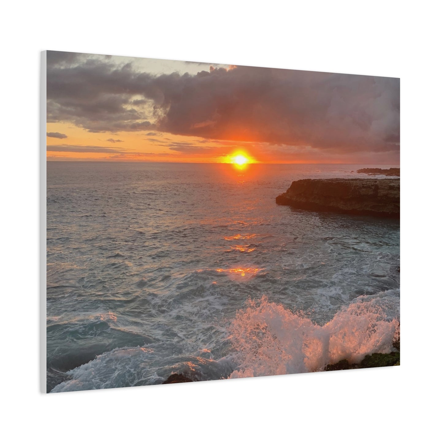 Hyacinth Photography “Sunset on Oahu” Matte Canvas, Stretched, 1.25"