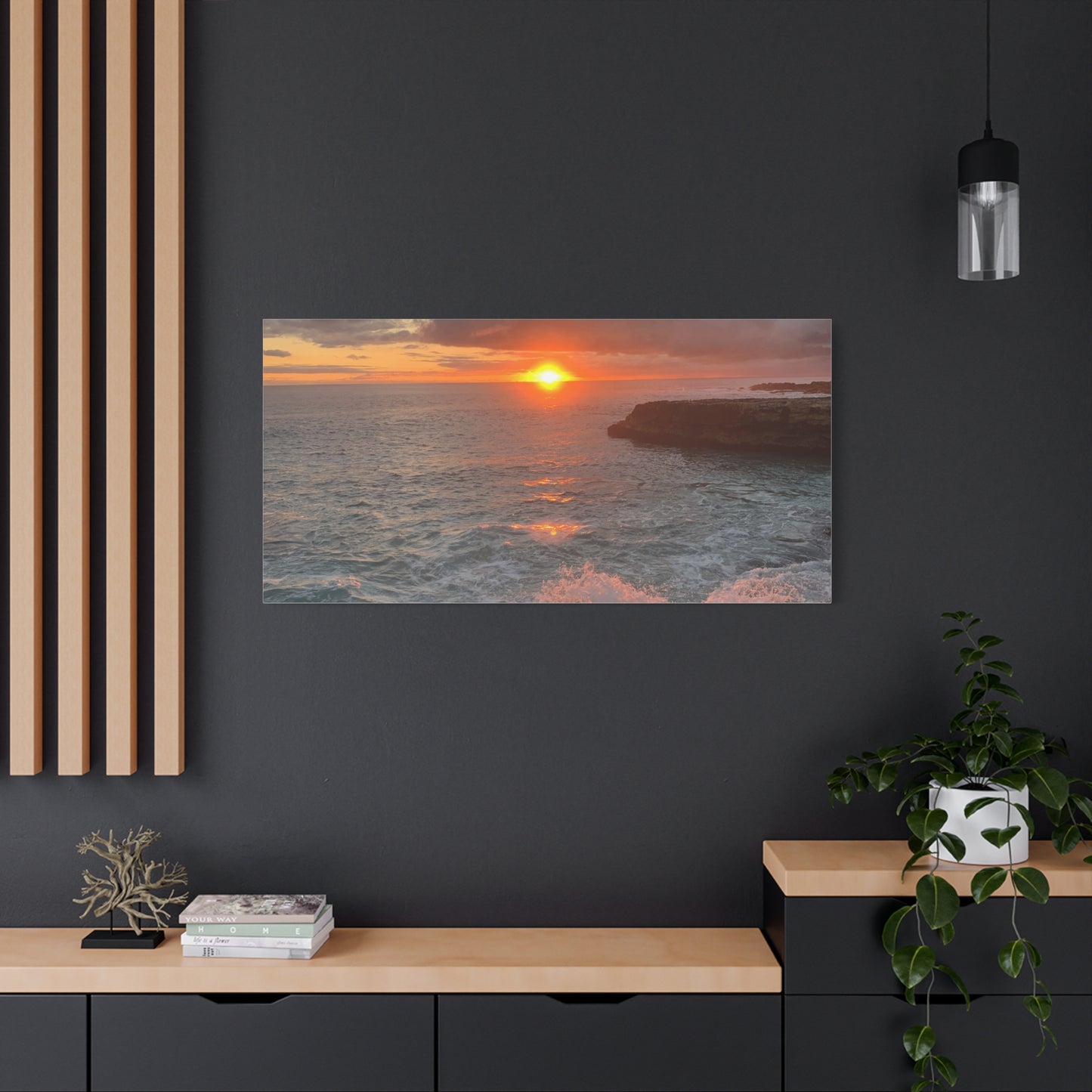 Hyacinth Photography “Sunset on Oahu” Matte Canvas, Stretched, 1.25"