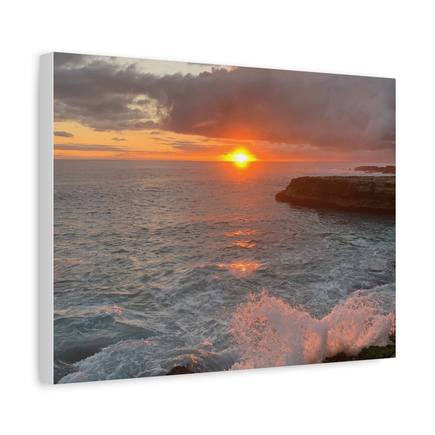 Hyacinth Photography “Sunset on Oahu” Matte Canvas, Stretched, 1.25"