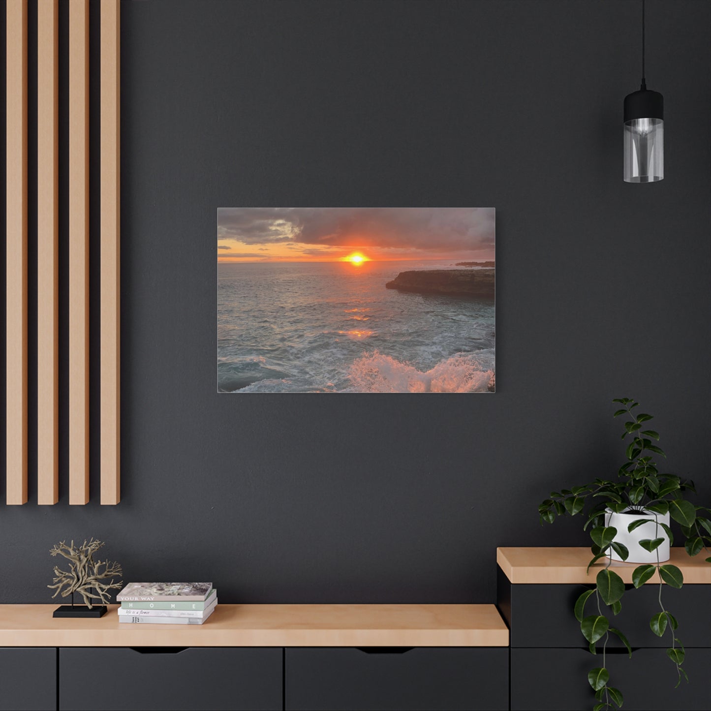 Hyacinth Photography “Sunset on Oahu” Matte Canvas, Stretched, 1.25"