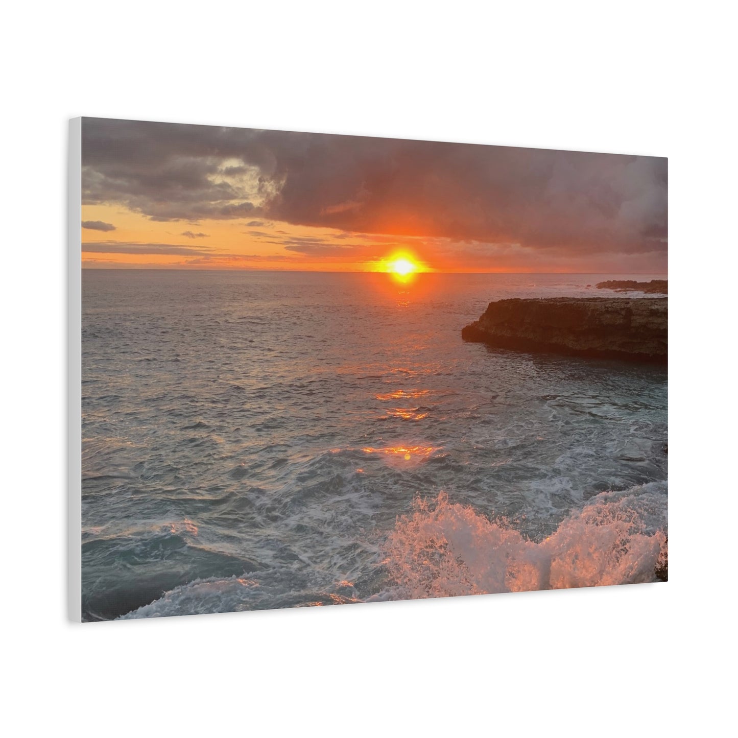 Hyacinth Photography “Sunset on Oahu” Matte Canvas, Stretched, 1.25"